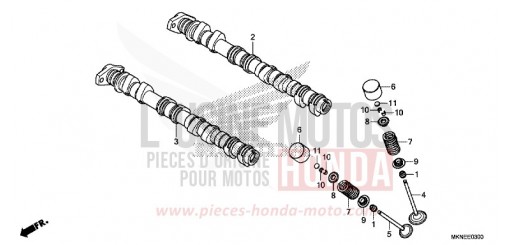 ALBERO A CAMME/VALVOLA CBR650RAK di 2019